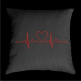 TEKNOSHOP Heart Fibrillation tekno polštářek s potiskem