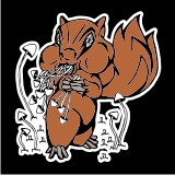 TEKNOSHOP Psytrance Squirrel tekno tričko s potiskem pánské