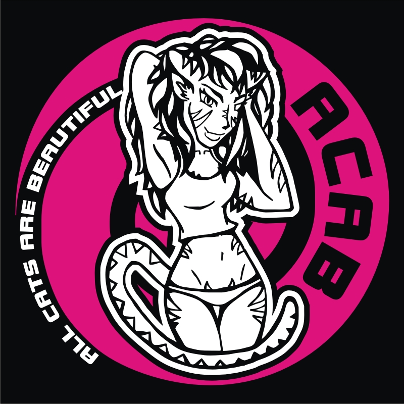 TEKNOSHOP A.C.A.B. Pink tekno tričko s potiskem pánské