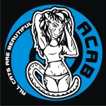 TEKNOSHOP A.C.A.B. Blue tekno tričko s potiskem pánské