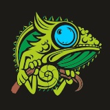 TEKNOSHOP Chameleon tekno tričko s potiskem pánské