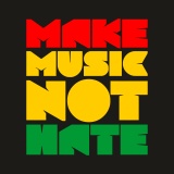 TEKNOSHOP MAKE MUSIC NOT HATE dnb mikina na zip s kapucí s potiskem