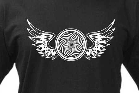 TEKNOSHOP Wings Spiral tekno tričko s potiskem pánské