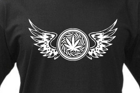 TEKNOSHOP Wings Green tekno tričko s potiskem pánské