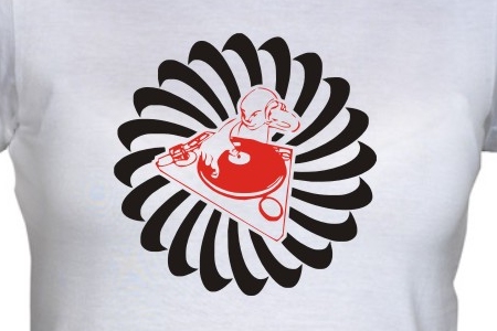 TEKNOSHOP Spiral Dj RED tekno tričko s potiskem dámské