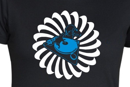 TEKNOSHOP Spiral Dj BLUE tekno tričko s potiskem dámské