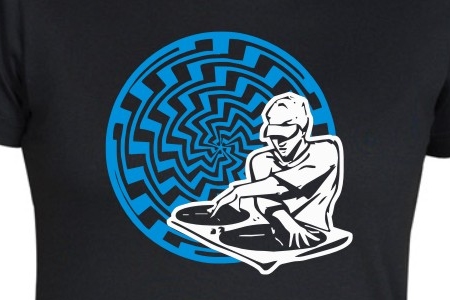 TEKNOSHOP Magic Dj BLUE tekno tričko s potiskem dámské