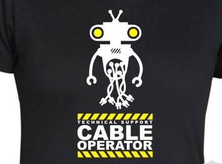 TEKNOSHOP Cable Operator tekno tričko s potiskem dámské