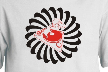 TEKNOSHOP Spiral Dj RED tekno tričko s potiskem pánské