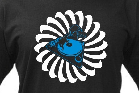 TEKNOSHOP Spiral Dj BLUE tekno tričko s potiskem pánské
