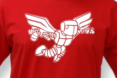 TEKNOSHOP Flying Robot tekno tričko s potiskem pánské