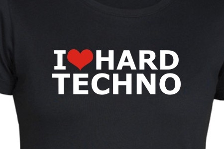 TEKNOSHOP I Love Hard Techno tekno tričko s potiskem dámské