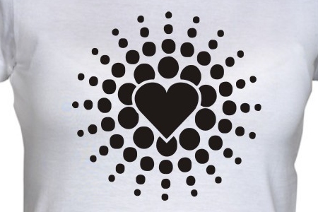 TEKNOSHOP Heart tekno tričko s potiskem dámské
