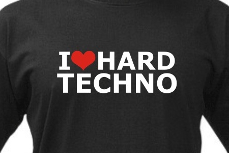 TEKNOSHOP I Love Hard Techno tekno tričko s potiskem pánské