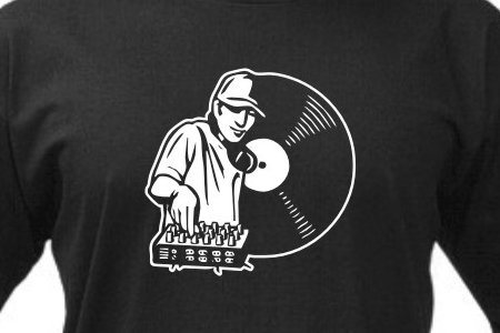 TEKNOSHOP Vinyl Only Dj tekno tričko s potiskem pánské