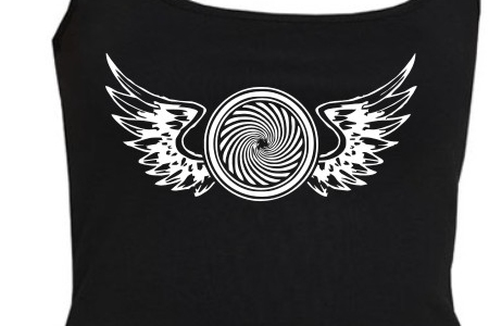 TEKNOSHOP Wings Spiral tekno tílko s potiskem dámské
