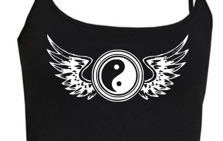 TEKNOSHOP Wings Jin Jang tekno tílko s potiskem dámské