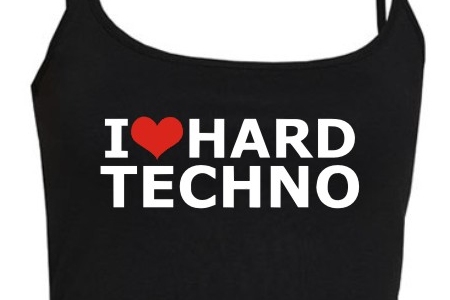 TEKNOSHOP I love Hard Techno tekno tílko s potiskem dámské