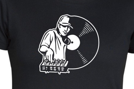 TEKNOSHOP Vinyl Only Dj tekno tričko s potiskem dámské