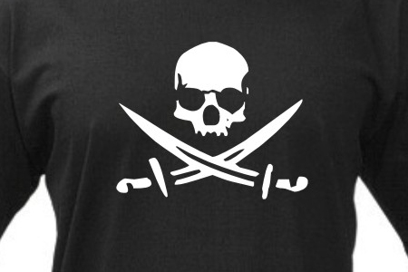 TEKNOSHOP Pirate tekno tričko s potiskem pánské