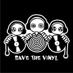 TEKNOSHOP Save the Vinyl tekno tričko s potiskem pánské