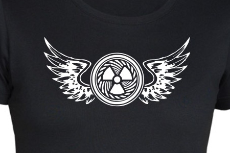 TEKNOSHOP Wings Radioactive tekno tričko s potiskem dámské