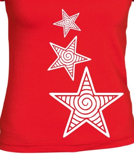 TEKNOSHOP Stars tekno tričko s potiskem dámské