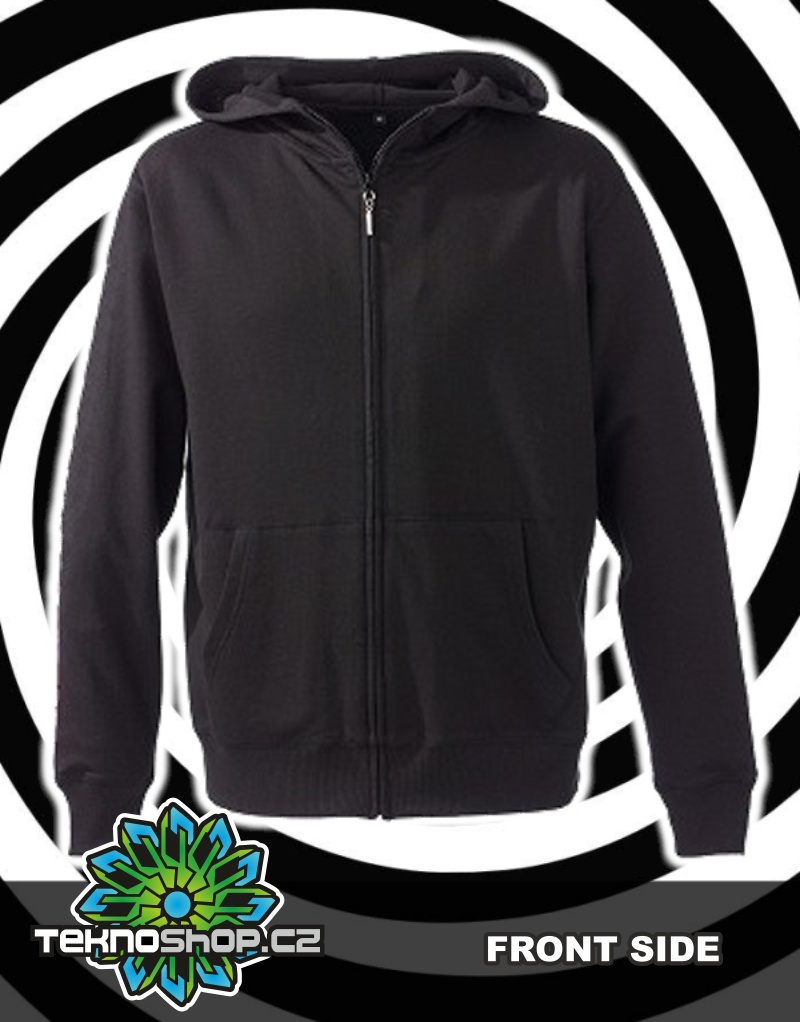 TEKNOSHOP HARDCORE tekno mikina na zip s kapucí s potiskem