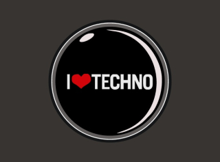 TEKNOSHOP Odznak I Love Techno